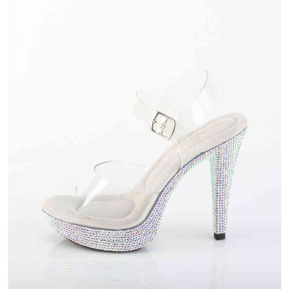 Fabulicious - COCKTAIL508DM Sandaal met enkelband - Transparant